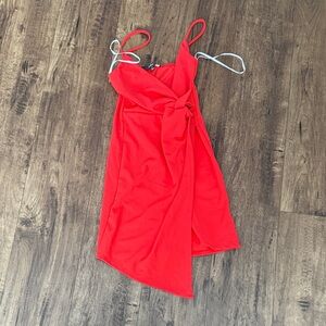 Red Sleeveless Wrap Dress XS Lulus Nordstrom